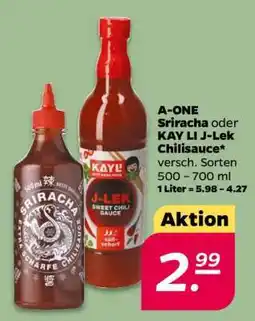 NETTO A-ONE Sriracha oder KAY LI J-Lek Chilisauce Angebot