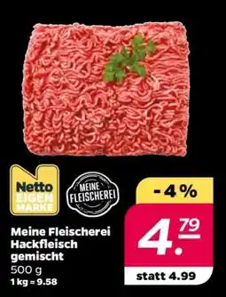 NETTO Meine Fleischerei Hackfleisch gemischt Angebot