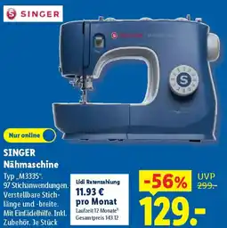 Lidl SINGER Nähmaschine Angebot