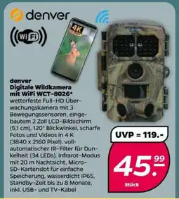 NETTO denver Digitale Wildkamera mit WiFi WCT-8026 Angebot