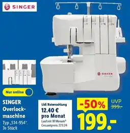 Lidl SINGER Overlockmaschine Angebot