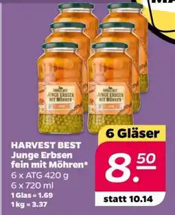 NETTO HARVEST BEST junge Erbsen fein mit Möhren Angebot