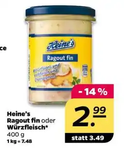 NETTO Heine’s Ragout fin oder Würzfleisch Angebot