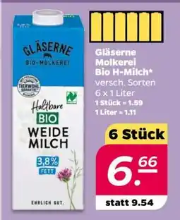 NETTO Gläserne Molkerei Bio H-Milch Angebot