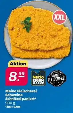 NETTO Meine Fleischerei Schweine Schnitzel paniert Angebot