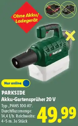 Lidl PARKSIDE Akku-Gartensprüher 20 V Angebot