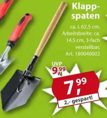 Sonderpreis Baumarkt Klappspaten Angebot