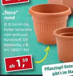 Sonderpreis Baumarkt versch. Pflanztöpfe ,,Terra" rund Angebot