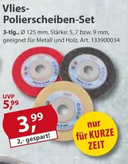 Sonderpreis Baumarkt Vlies- Polierscheiben-Set Angebot