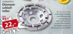 Sonderpreis Baumarkt GERMANIA Diamantschleifteller Angebot