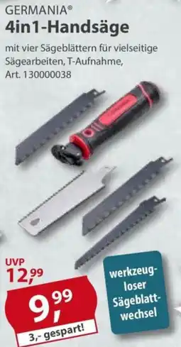 Sonderpreis Baumarkt GERMANIA 4in1-Handsäge Angebot