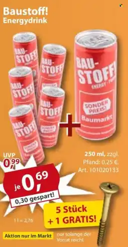 Sonderpreis Baumarkt Baustoff! Energydrink Angebot