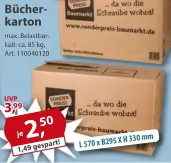 Sonderpreis Baumarkt Bücherkarton Angebot