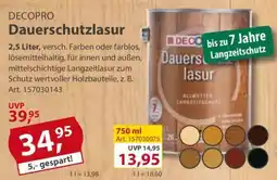 Sonderpreis Baumarkt DECOPRO Dauerschutzlasur Angebot