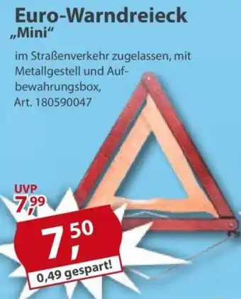 Sonderpreis Baumarkt Euro-Warndreieck „Mini" Angebot