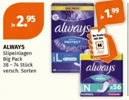 Müller ALWAYS Slipeinlagen Big Pack Angebot