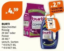 Müller BURTI Waschmittel flüssig Angebot