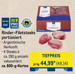 METRO Rinder-Filetsteaks portioniert Angebot