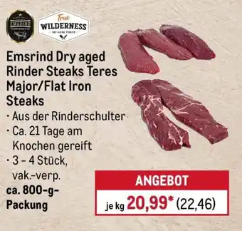 METRO Emsrind Dry aged Rinder Steaks Teres Major/Flat Iron Steaks Angebot