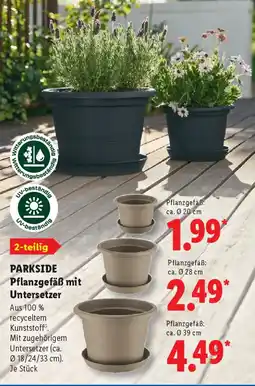Lidl PARKSIDE Pflanzgefäß mit Untersetzer Angebot
