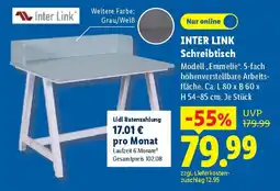 Lidl INTER LINK Schreibtisch Angebot