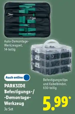 Lidl PARKSIDE Befestigungs-/ -Demontage- Werkzeug Angebot