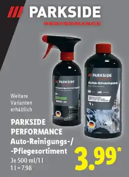 Lidl PARKSIDE PERFORMANCE Auto-Reinigungs-/ -Pflegesortiment Angebot