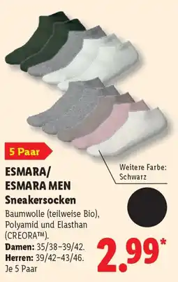 Lidl ESMARA/ ESMARA MEN Sneakersocken Angebot