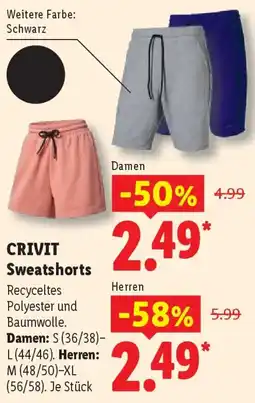 Lidl CRIVIT Sweatshorts Angebot