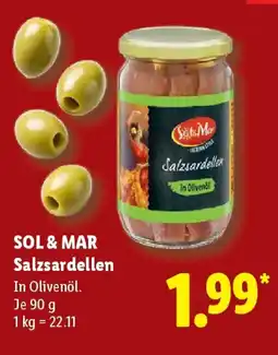 Lidl SOL & MAR Salzsardellen Angebot