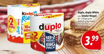 Nah & Frisch duplo, duplo White oder kinder Riegel Angebot