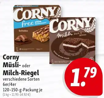 Nah & Frisch Corny Müsli- oder Milch-Riegel Angebot