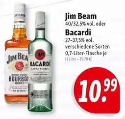 Nah & Frisch Jim Beam oder Bacardi Angebot