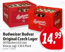 Nah & Frisch Budweiser Budvar Original Czech Lager Angebot