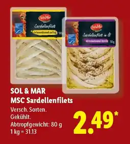 Lidl SOL & MAR MSC Sardellenfilets Angebot