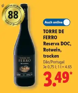 Lidl TORRE DE FERRO Reserva DOC, Rotwein, trocken Angebot
