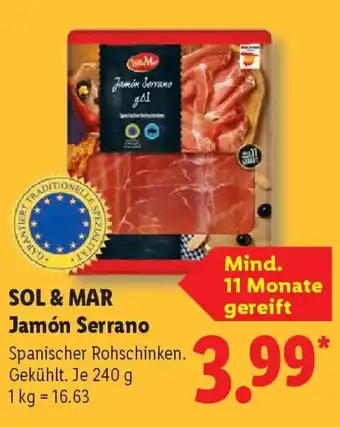Lidl SOL & MAR Jamón Serrano Angebot