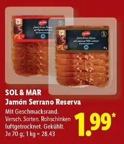 Lidl SOL & MAR Jamón Serrano Reserva Angebot