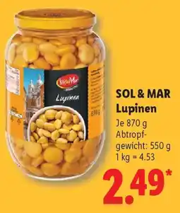 Lidl SOL & MAR Lupinen Angebot
