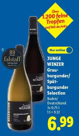 Lidl JUNGE WINZER Grau- burgunder/ Spät- burgunder Spät- burgunder Selection Angebot
