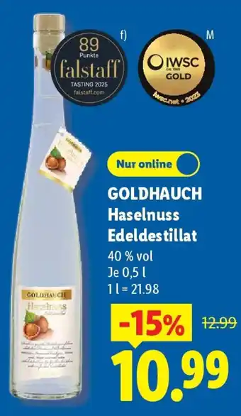 Lidl GOLDHAUCH Haselnuss Edeldestillat Angebot