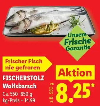 Lidl FISCHERSTOLZ Wolfsbarsch Angebot