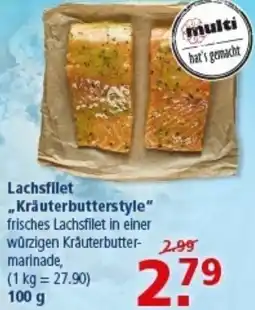 Multi Markt Lachsfilet „Kräuterbutterstyle" Angebot