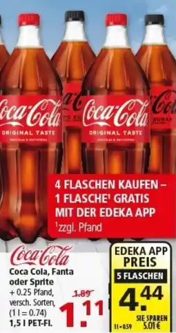 Multi Markt Coca Cola, Fanta oder Sprite Angebot