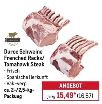 METRO Duroc Schweine Frenched Racks/ Tomahawk Steak Angebot