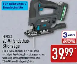 Aldi Nord FERREX 20-V-Pendelhub Stichsäge Angebot