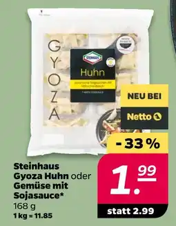 NETTO Steinhaus gyoza huhn oder gemüse mit sojasauce Angebot