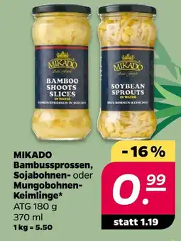 NETTO Mikado bambussprossen, sojabohnen- oder mungobohnen- keimlinge Angebot