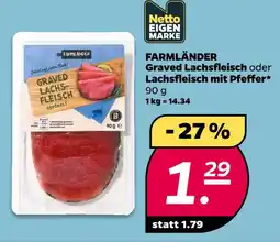 NETTO Farmländer graved lachsfleisch Angebot