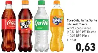 Coca-Cola, Fanta, Sprite oder mezzo mix